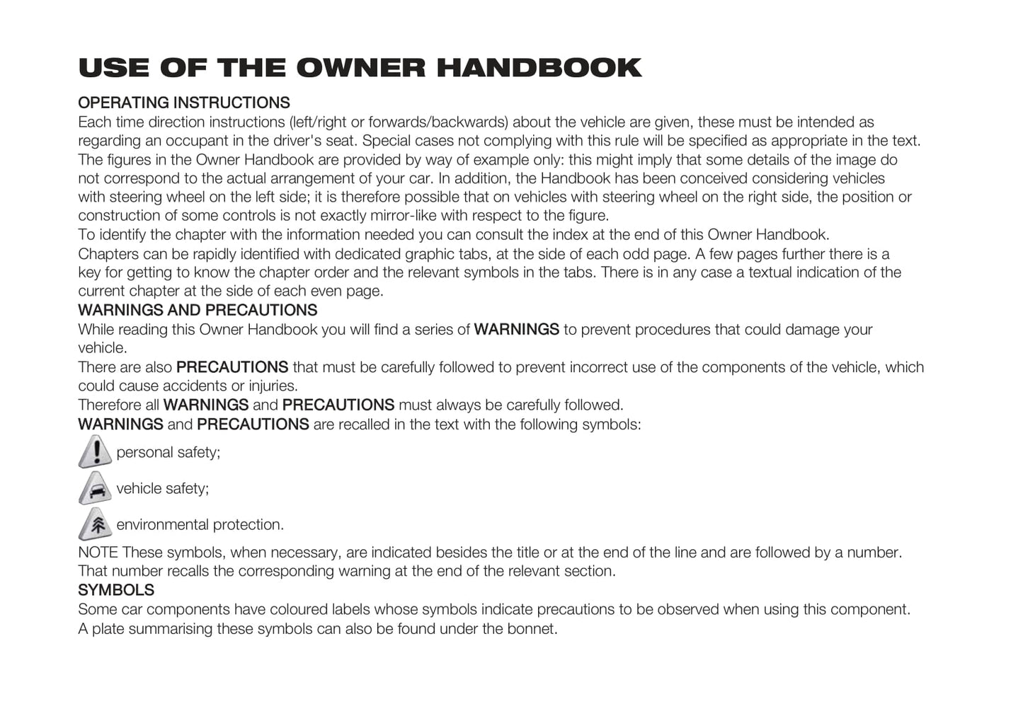 2018-2019 Fiat Panda Owner's Manual | English