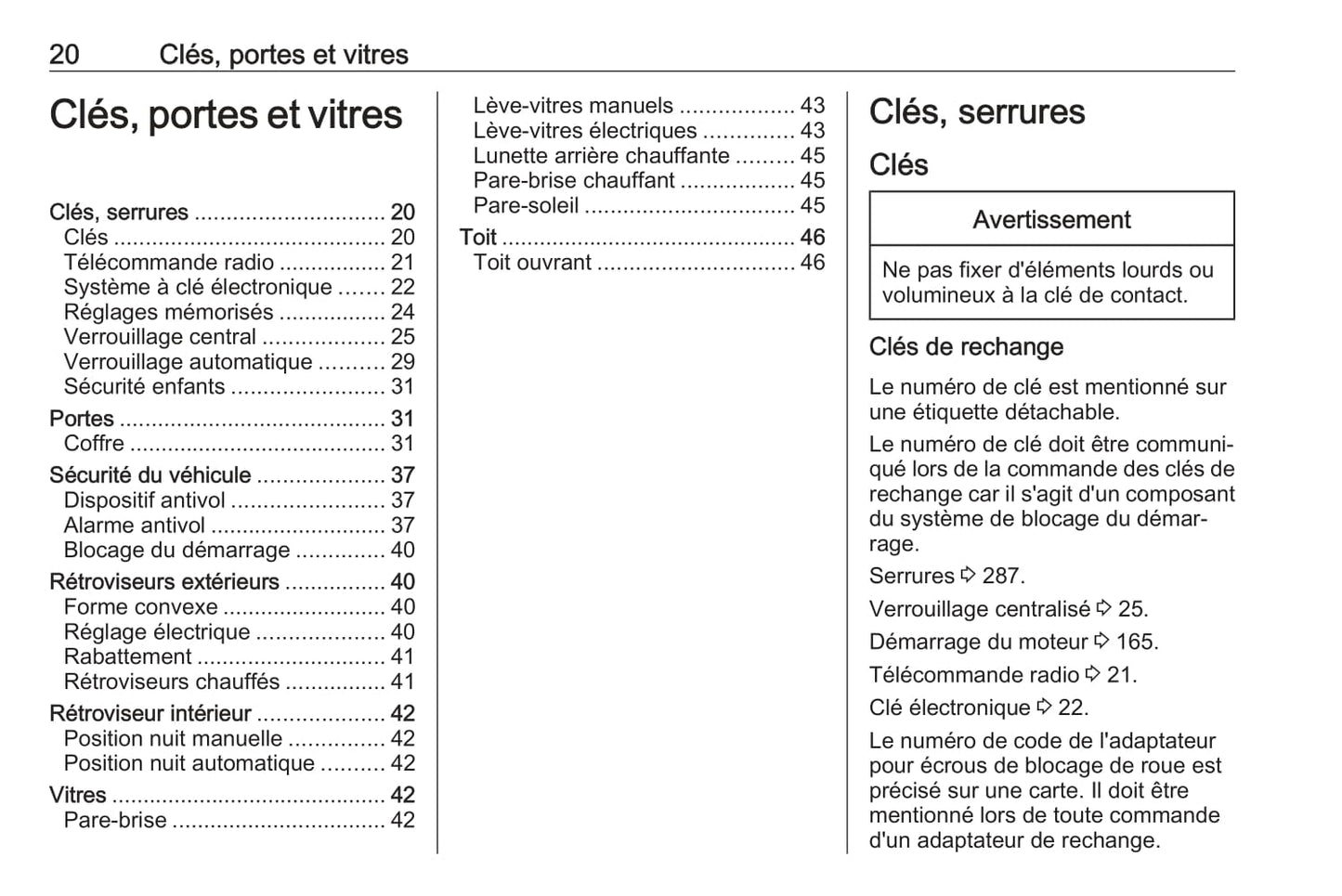 2019-2020 Opel Astra Owner's Manual | French