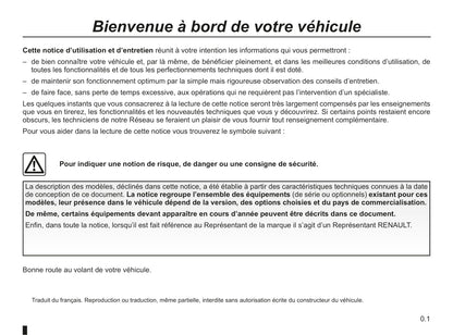 2011-2012 Renault Kangoo Be Bop Owner's Manual | French