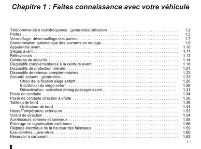 2011-2012 Renault Kangoo Be Bop Owner's Manual | French
