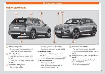 2019-2020 Seat Tarraco Owner's Manual | Polish