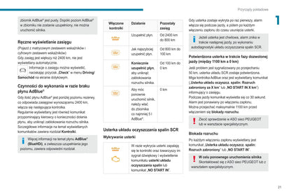 2021-2022 Peugeot 208/e-208 Owner's Manual | Polish