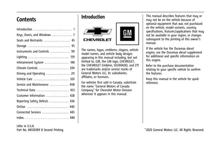 2021 Chevrolet Silverado 1500 Owner's Manual | English