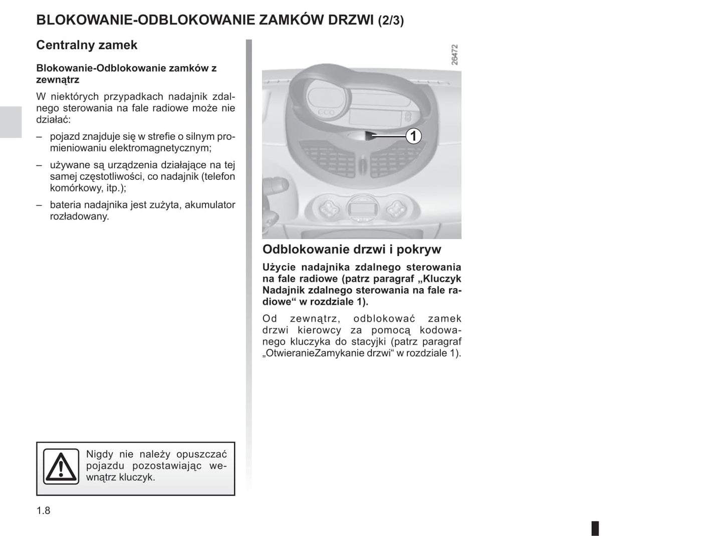 2013-2014 Renault Twingo Bedienungsanleitung | Polnisch