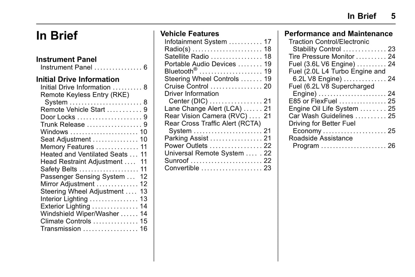 2017 Chevrolet Camaro Owner's Manual | English