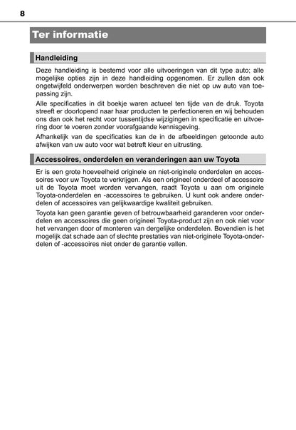 2016-2019 Toyota Prius Manuel du propriétaire | Néerlandais