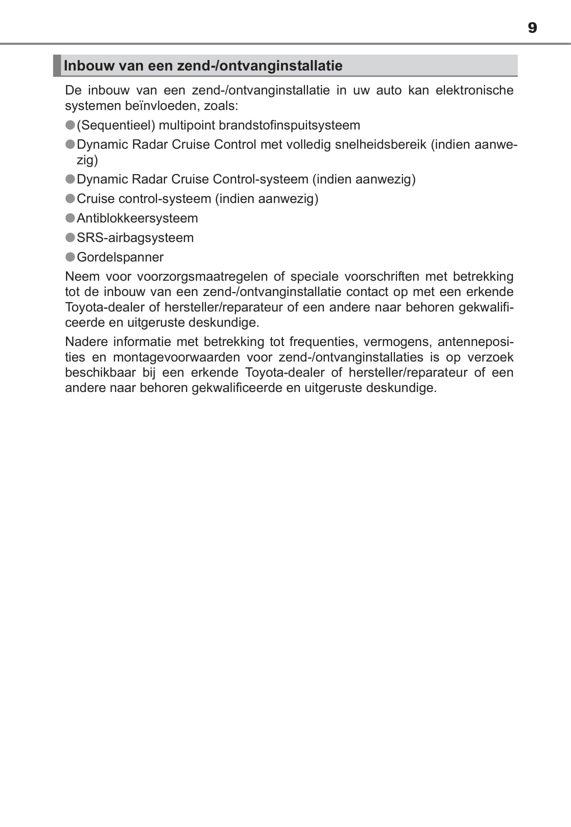 2016-2018 Toyota C-HR Bedienungsanleitung | Niederländisch