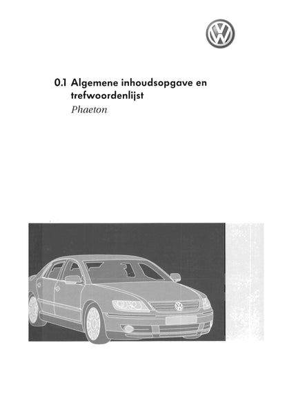 2002-2009 Volkswagen Phaeton Bedienungsanleitung | Niederländisch