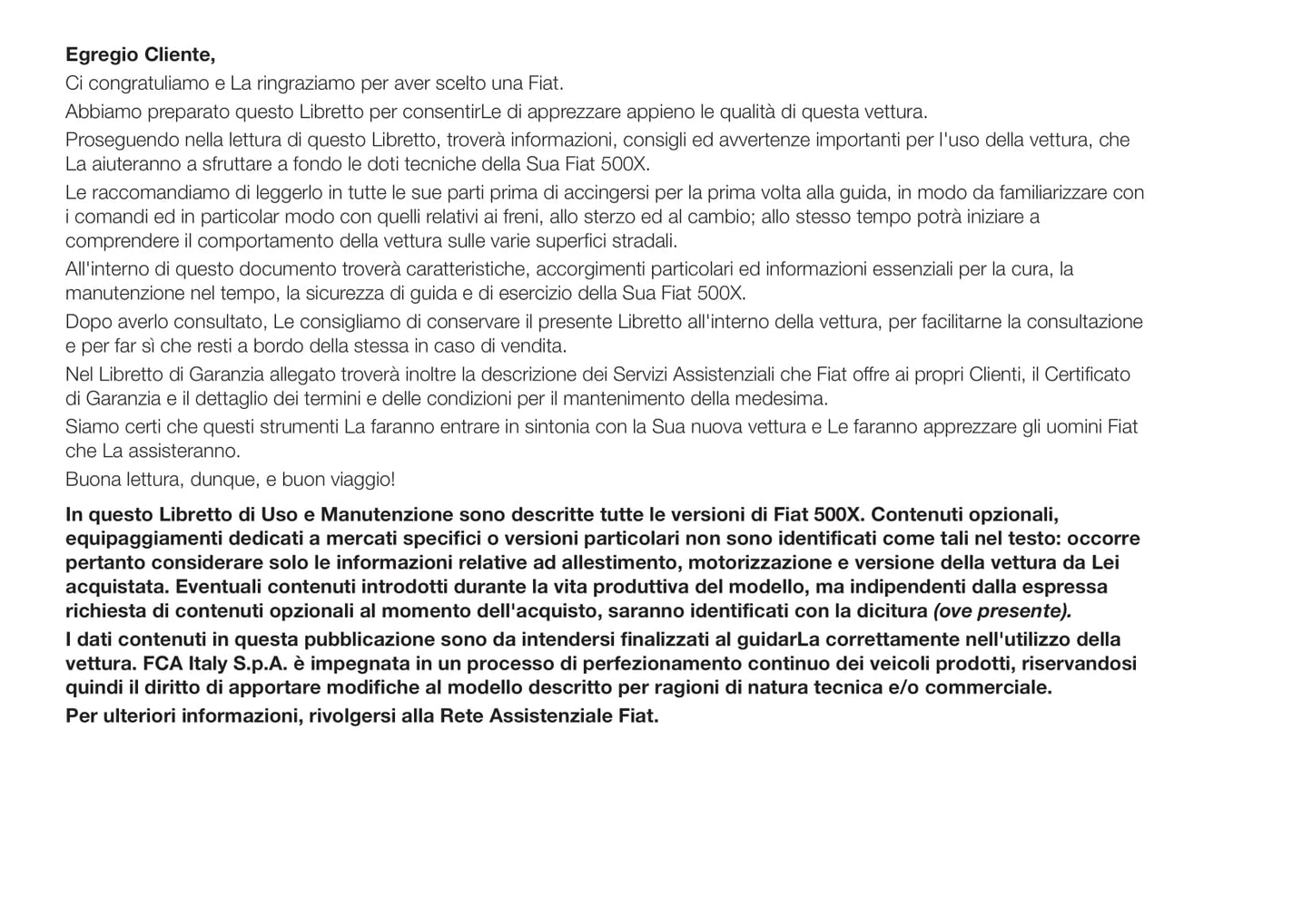 2019-2020 Fiat 500X Gebruikershandleiding | Italiaans