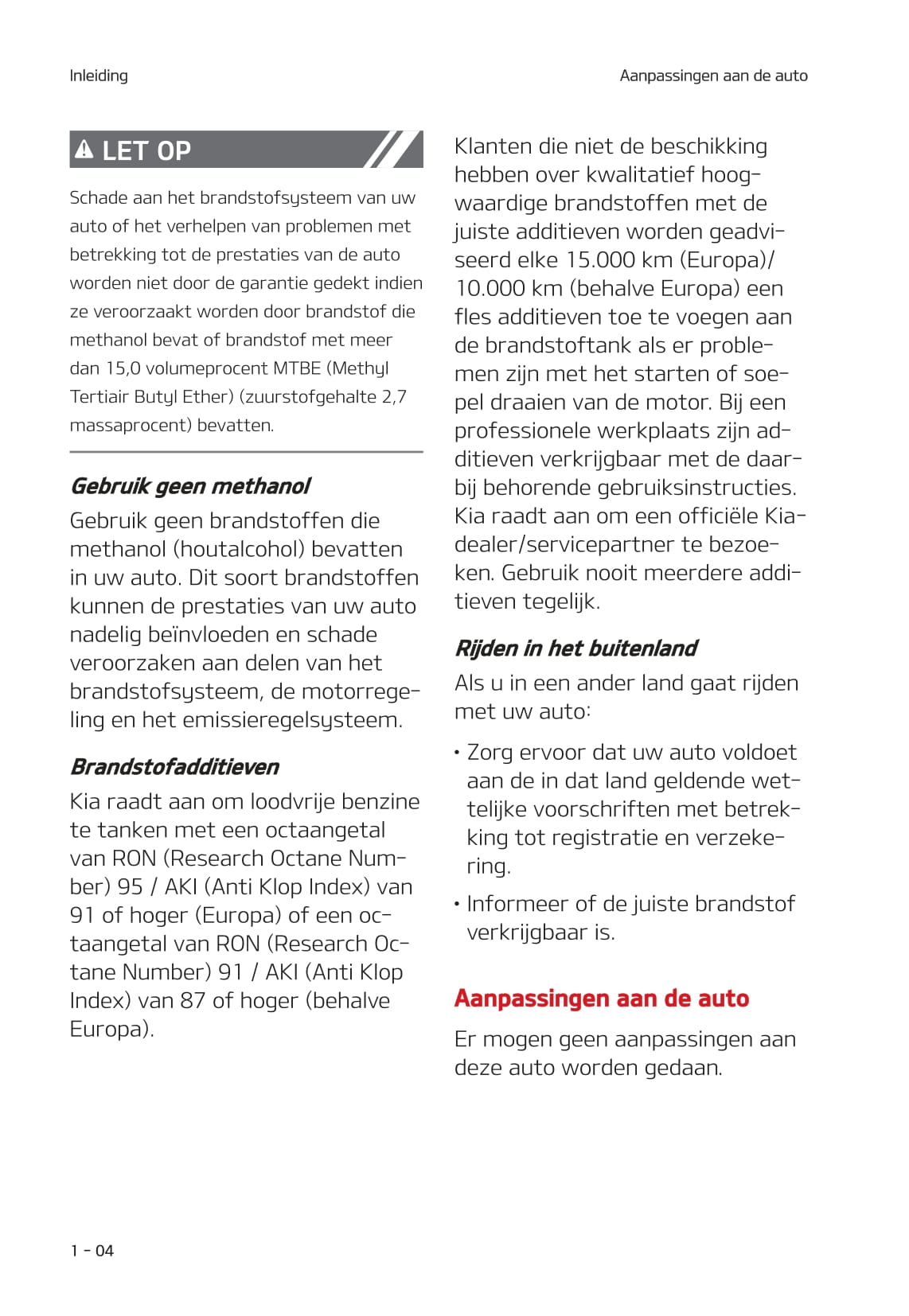 2020-2021 Kia Stonic Owner's Manual | Dutch