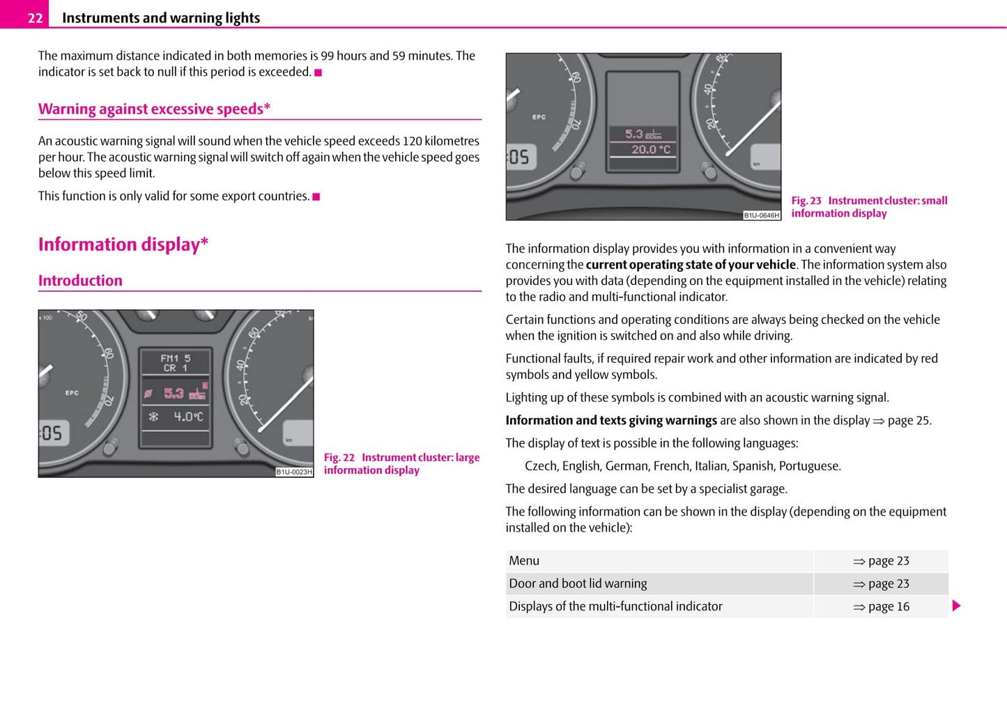 1997-2004 Skoda Octavia Bedienungsanleitung | Englisch