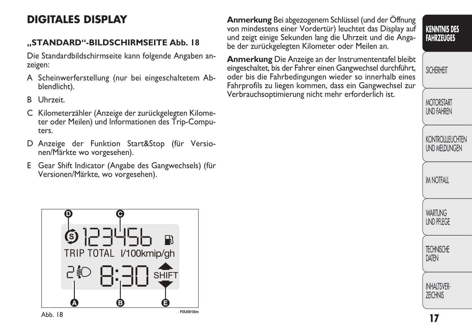 2009-2012 Fiat Punto Evo Owner's Manual | German