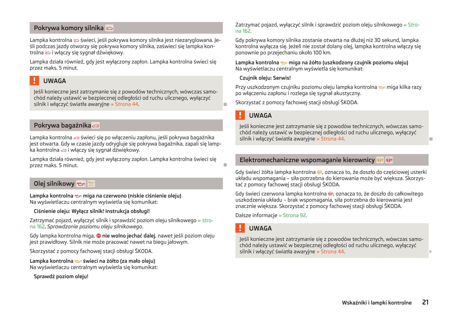 2012-2013 Skoda Octavia Owner's Manual | Polish