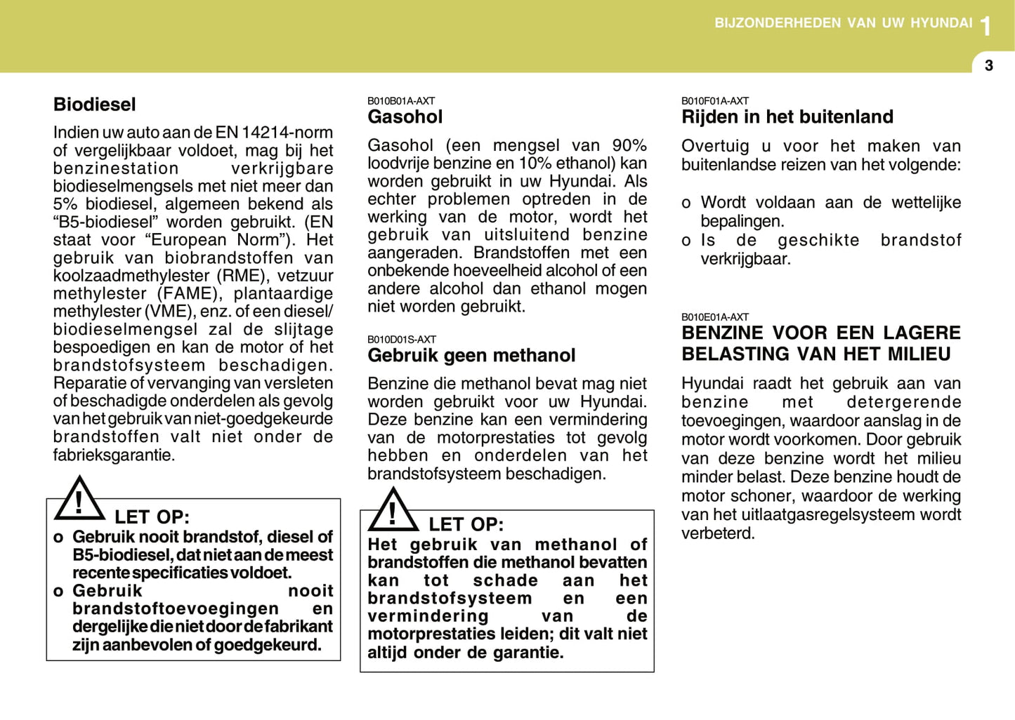 2008-2009 Hyundai Tucson Owner's Manual | Dutch
