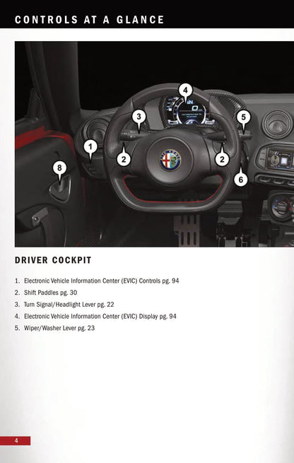 2015 Alfa Romeo 4C Spider Manuel du propriétaire | Anglais