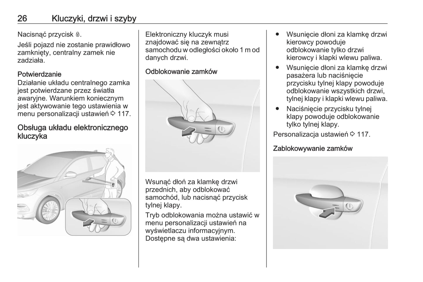 2019-2020 Opel Grandland X Owner's Manual | Polish