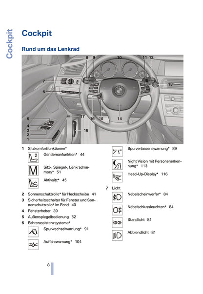 2008-2009 BMW 7 Series Owner's Manual | German