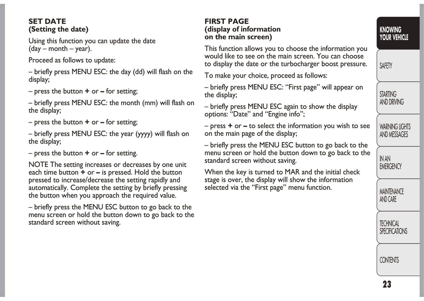 2010-2014 Abarth Punto Evo Owner's Manual | English