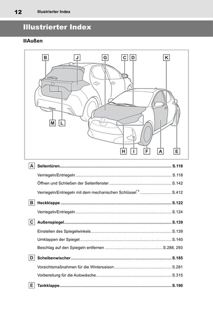 2020-2021 Toyota Yaris Bedienungsanleitung | Deutsch