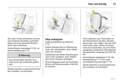 2011-2012 Opel Zafira Owner's Manual | German