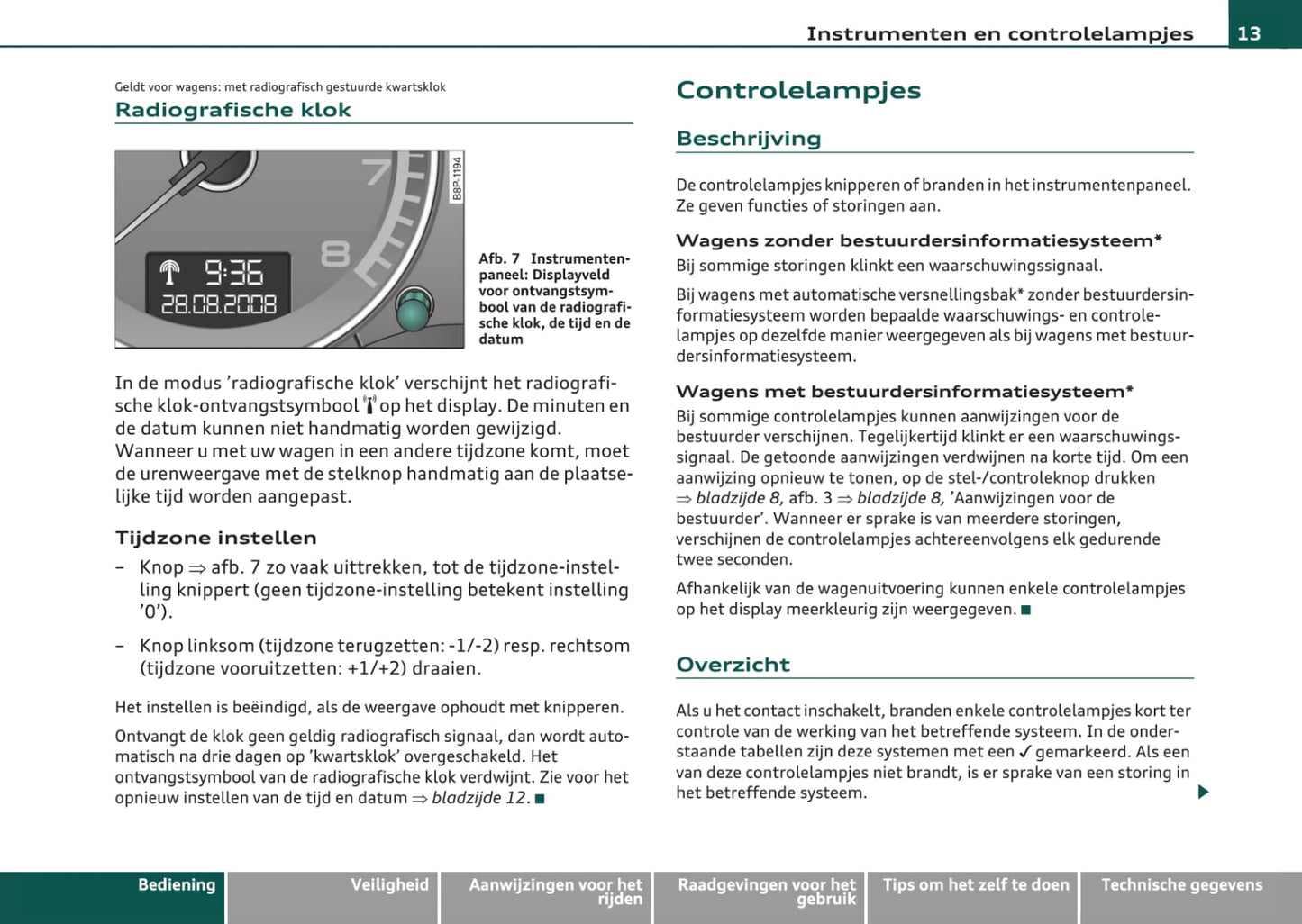 2008-2012 Audi A3 Owner's Manual | Dutch