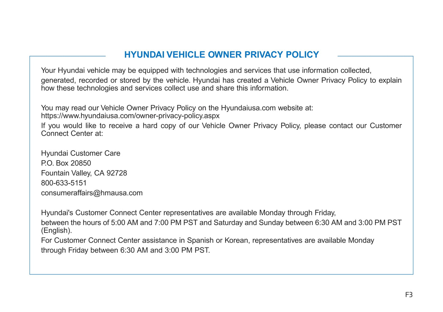 2019 Hyundai Kona Electric Bedienungsanleitung | Englisch