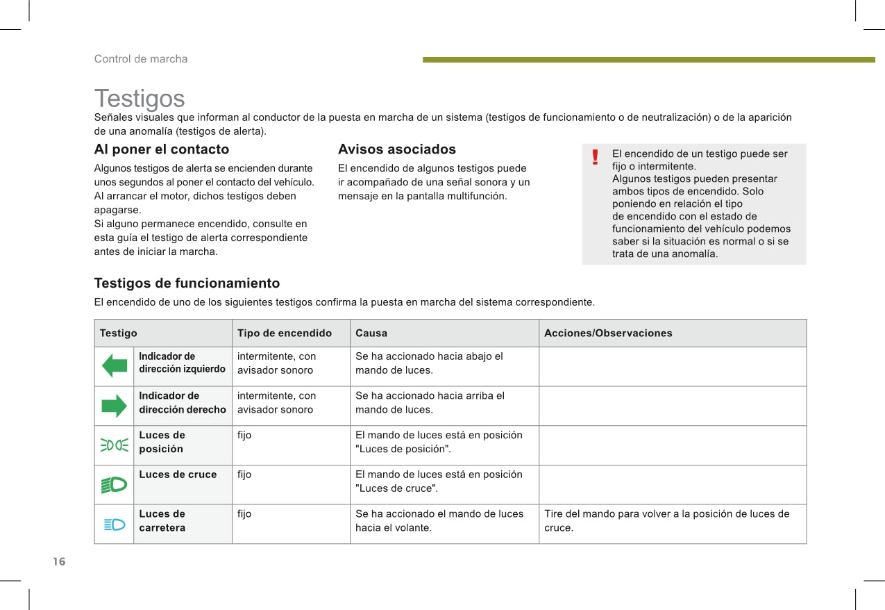 2015-2016 Peugeot 3008 Owner's Manual | Spanish