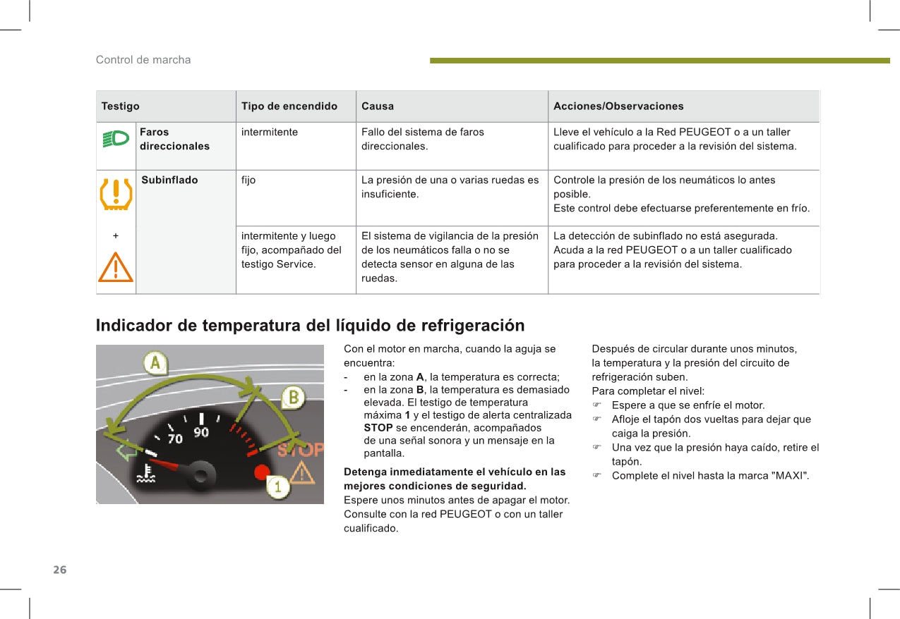 2015-2016 Peugeot 3008 Bedienungsanleitung | Spanisch