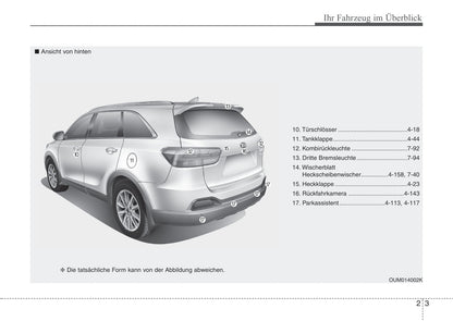 2016-2017 Kia Sorento Bedienungsanleitung | Deutsch