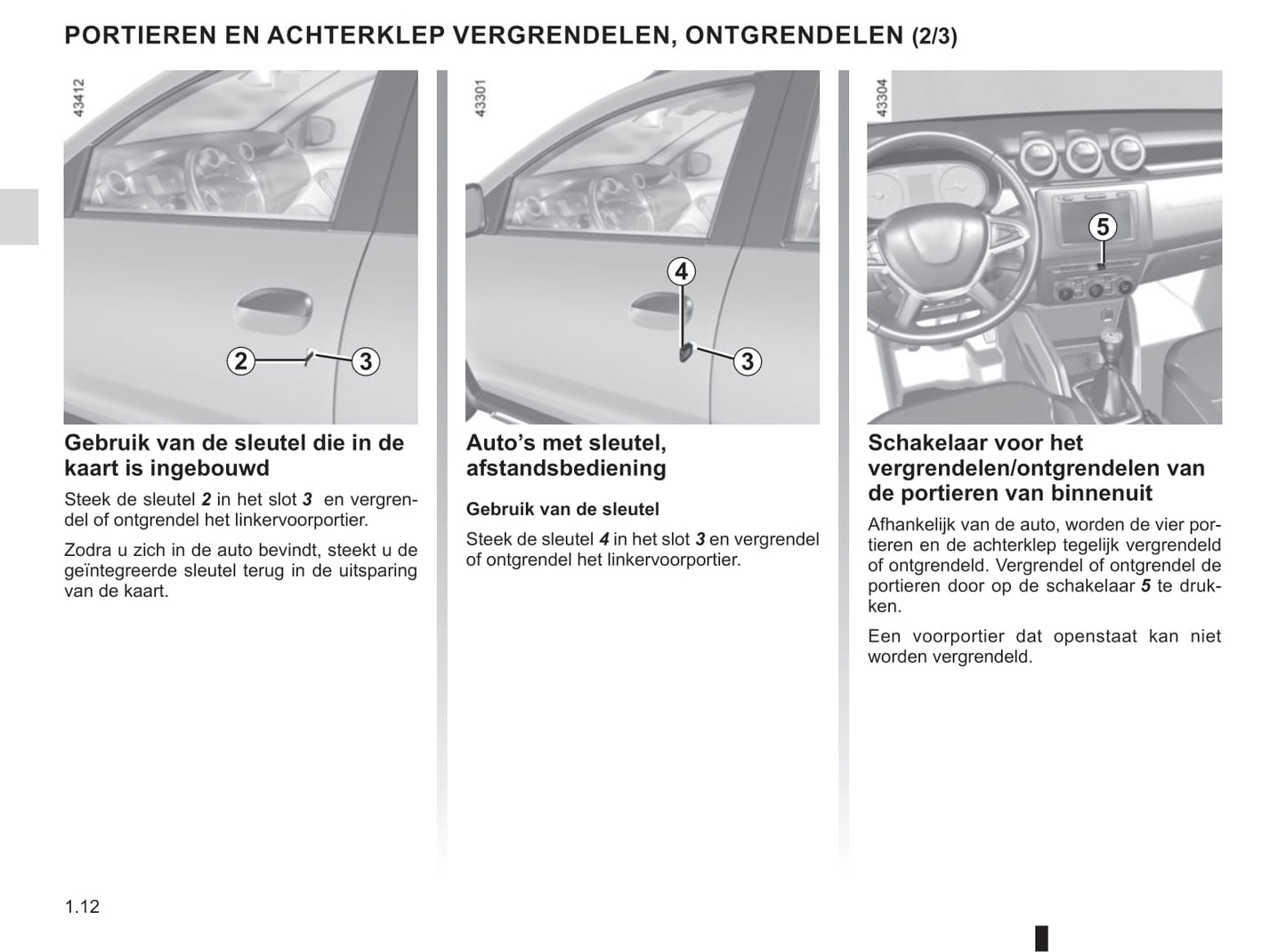 2018-2021 Dacia Duster Owner's Manual | Dutch