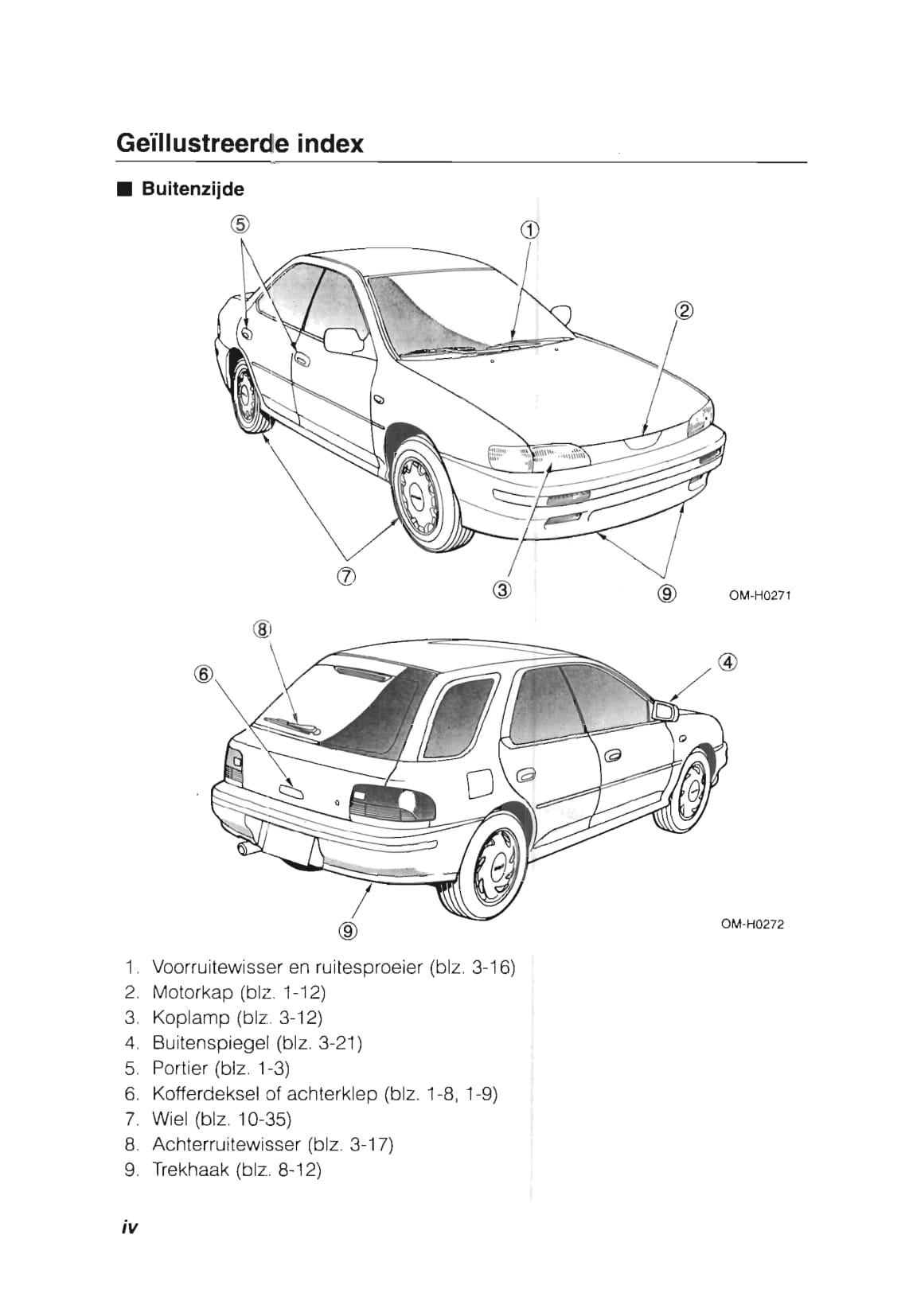 1993-1998 Subaru Impreza Manuel du propriétaire | Néerlandais