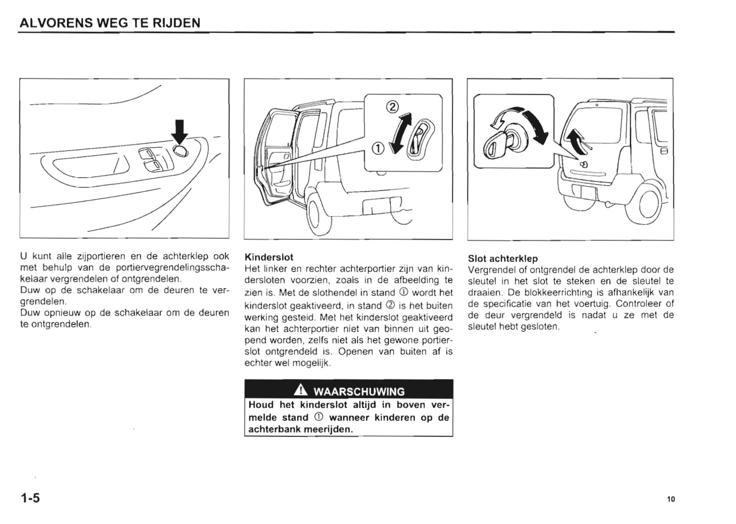 2000-2001 Suzuki Wagon R+ Gebruikershandleiding | Nederlands