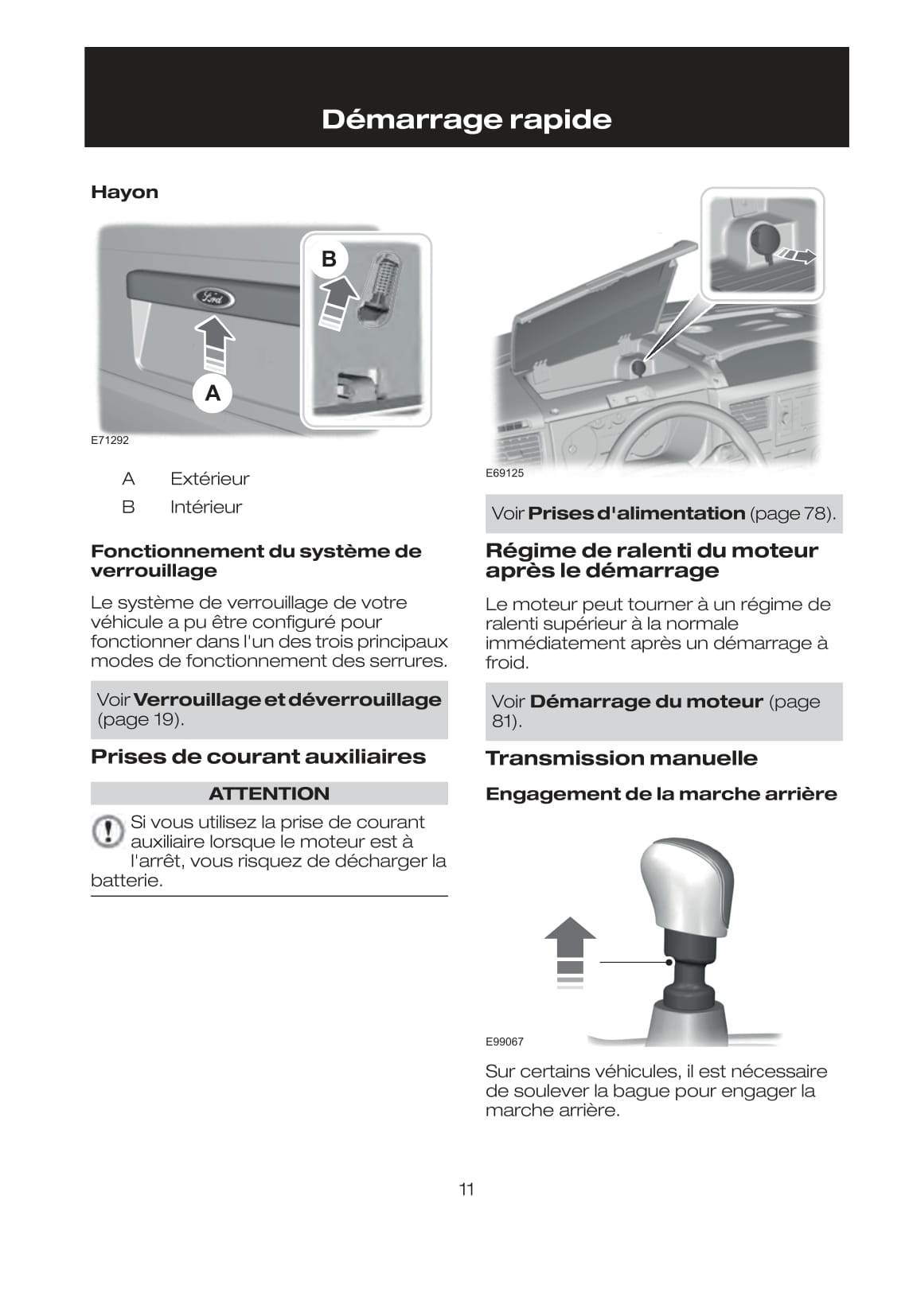 2010-2011 Ford Transit Gebruikershandleiding | Frans