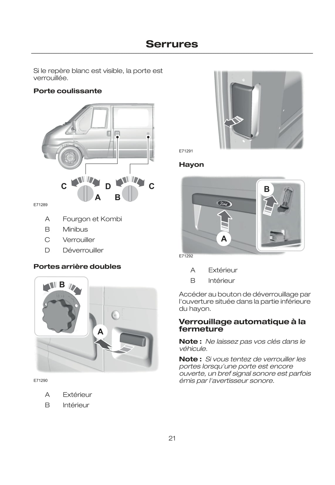 2010-2011 Ford Transit Manuel du propriétaire | Français