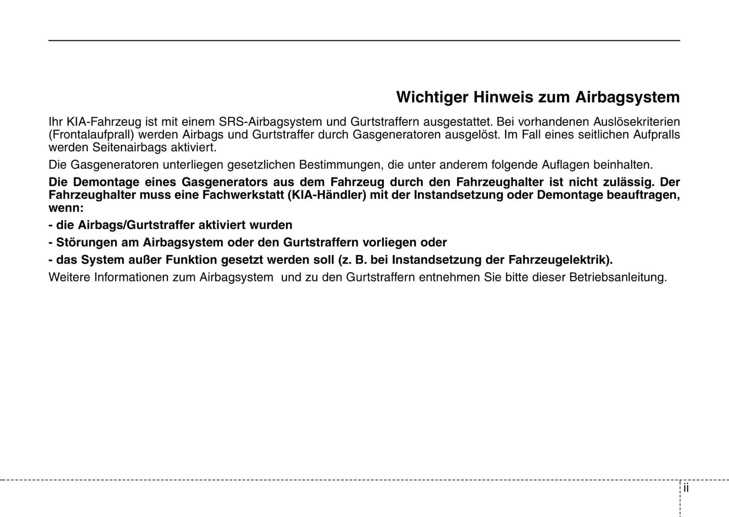 2006-2007 Kia Cerato Bedienungsanleitung | Deutsch