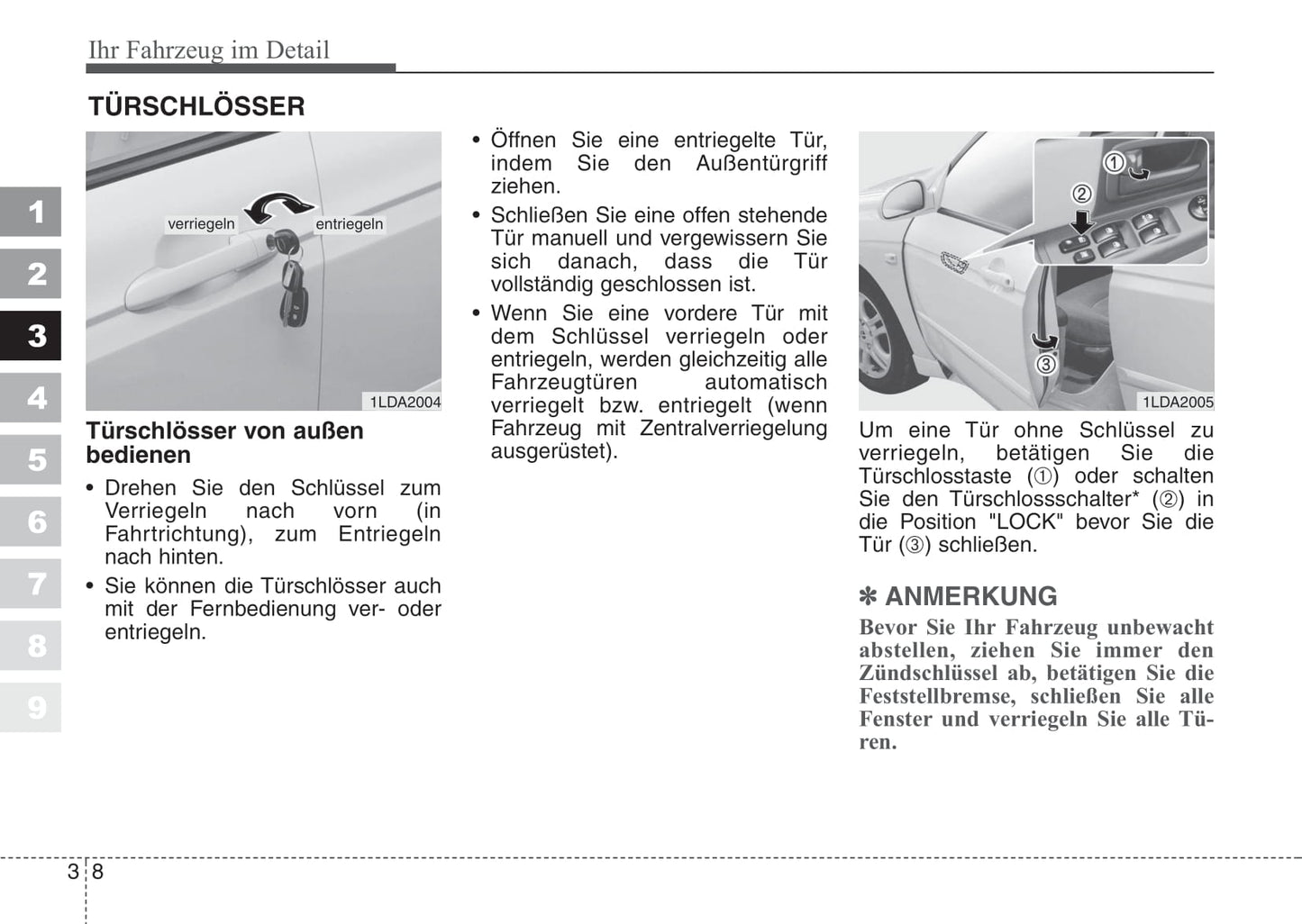 2006-2007 Kia Cerato Gebruikershandleiding | Duits
