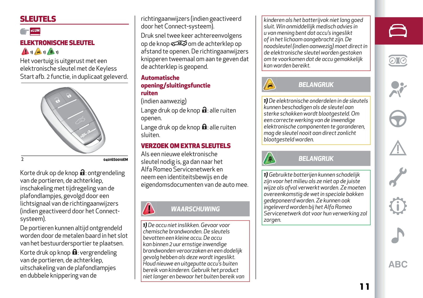 2021-2023 Alfa Romeo Stelvio Owner's Manual | Dutch