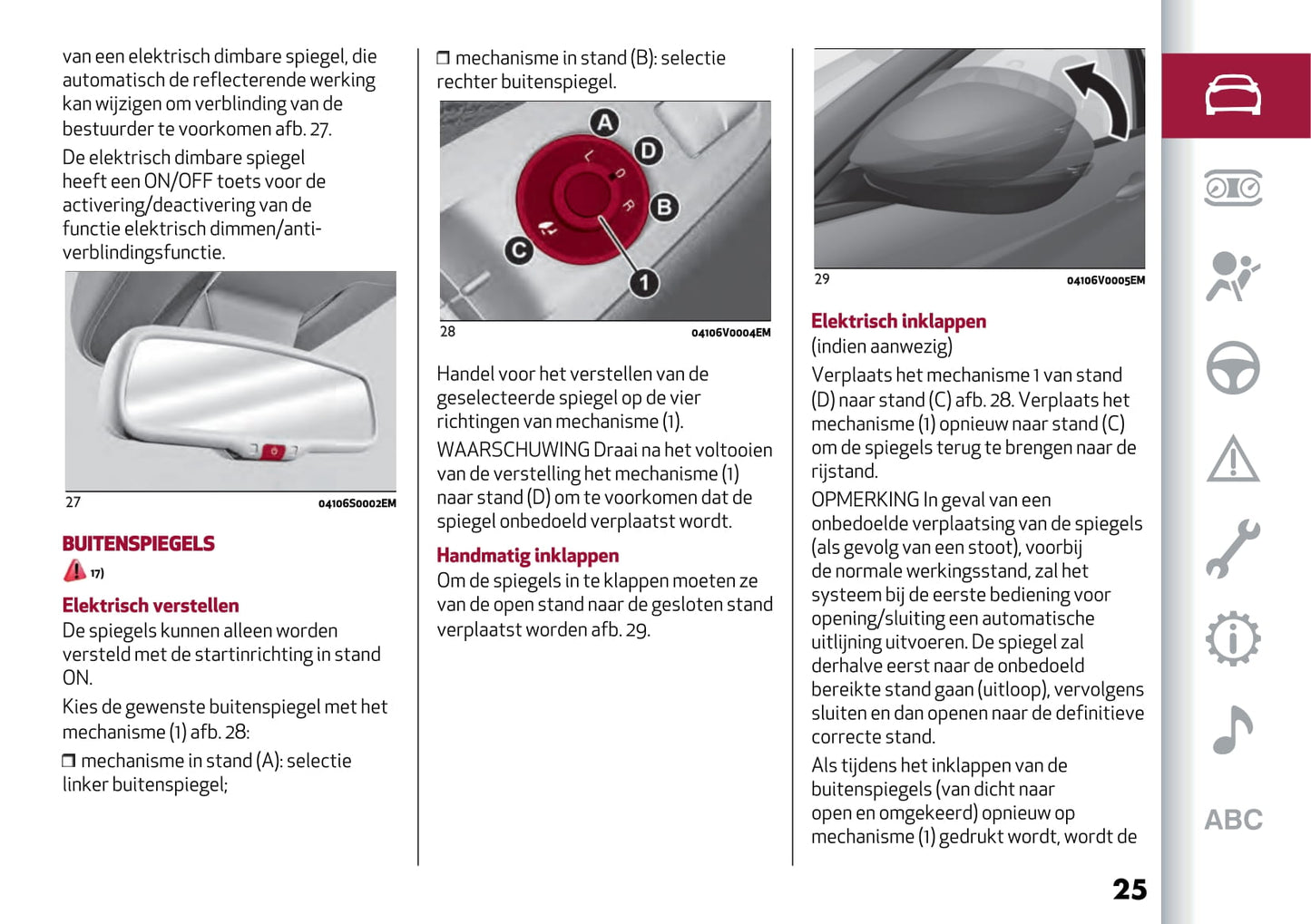 2021-2023 Alfa Romeo Stelvio Owner's Manual | Dutch
