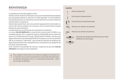 2021-2022 DS Automobiles DS 4 Owner's Manual | Spanish