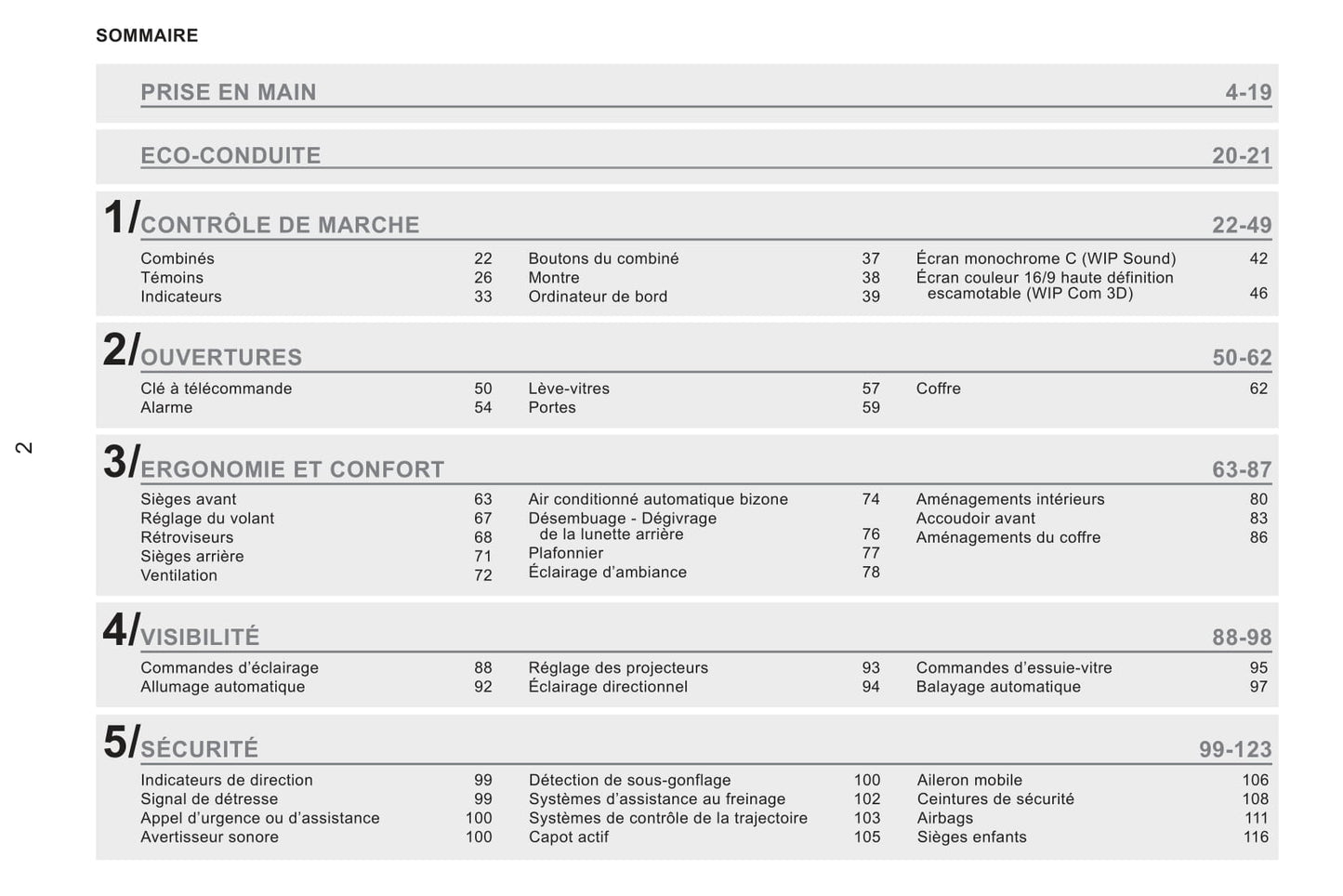 2011-2013 Peugeot RCZ Owner's Manual | French