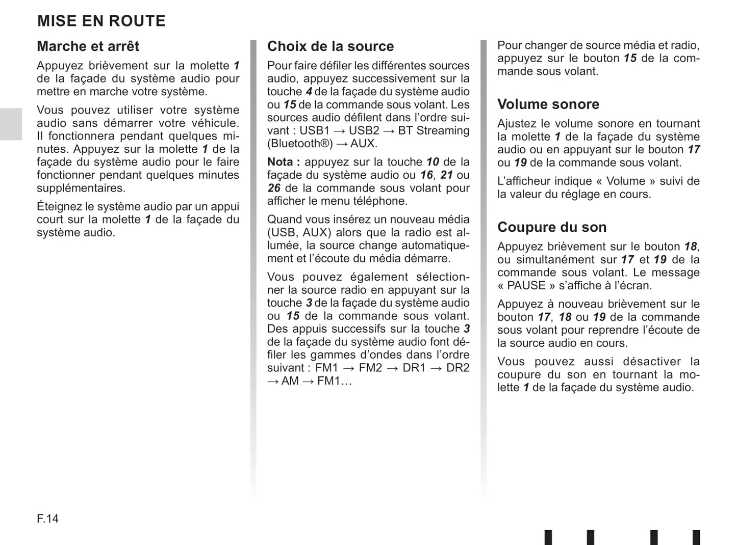 Renault Radio Connect R & GO Guide d'utilisation 2019