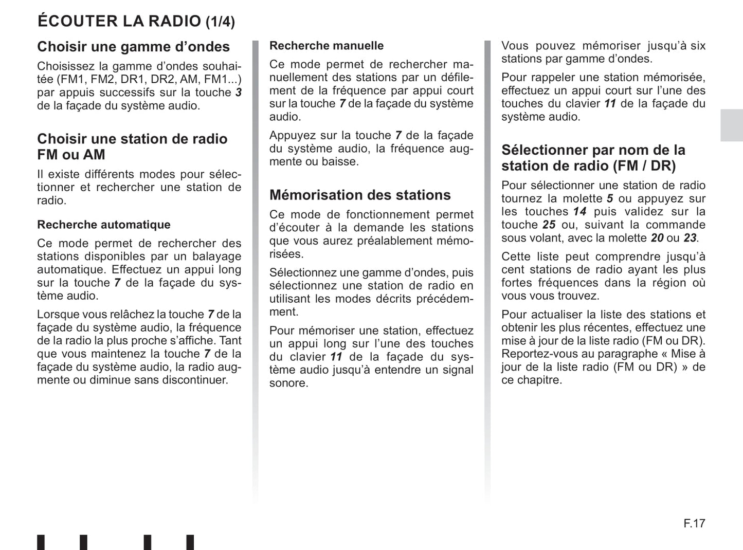 Renault Radio Connect R & GO Guide d'utilisation 2019