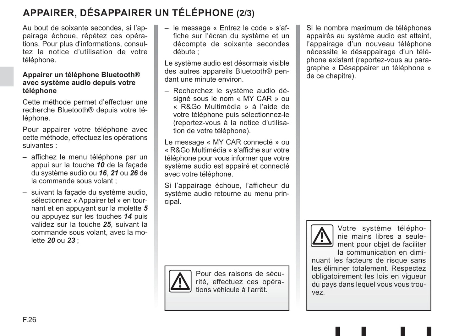 Renault Radio Connect R & GO Guide d'utilisation 2019