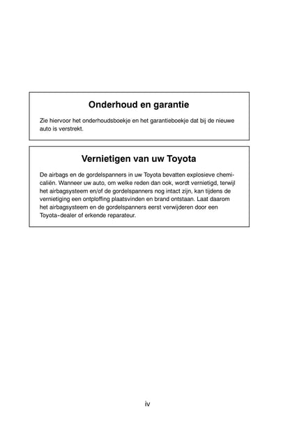 2003-2006 Toyota Yaris Verso Manuel du propriétaire | Néerlandais