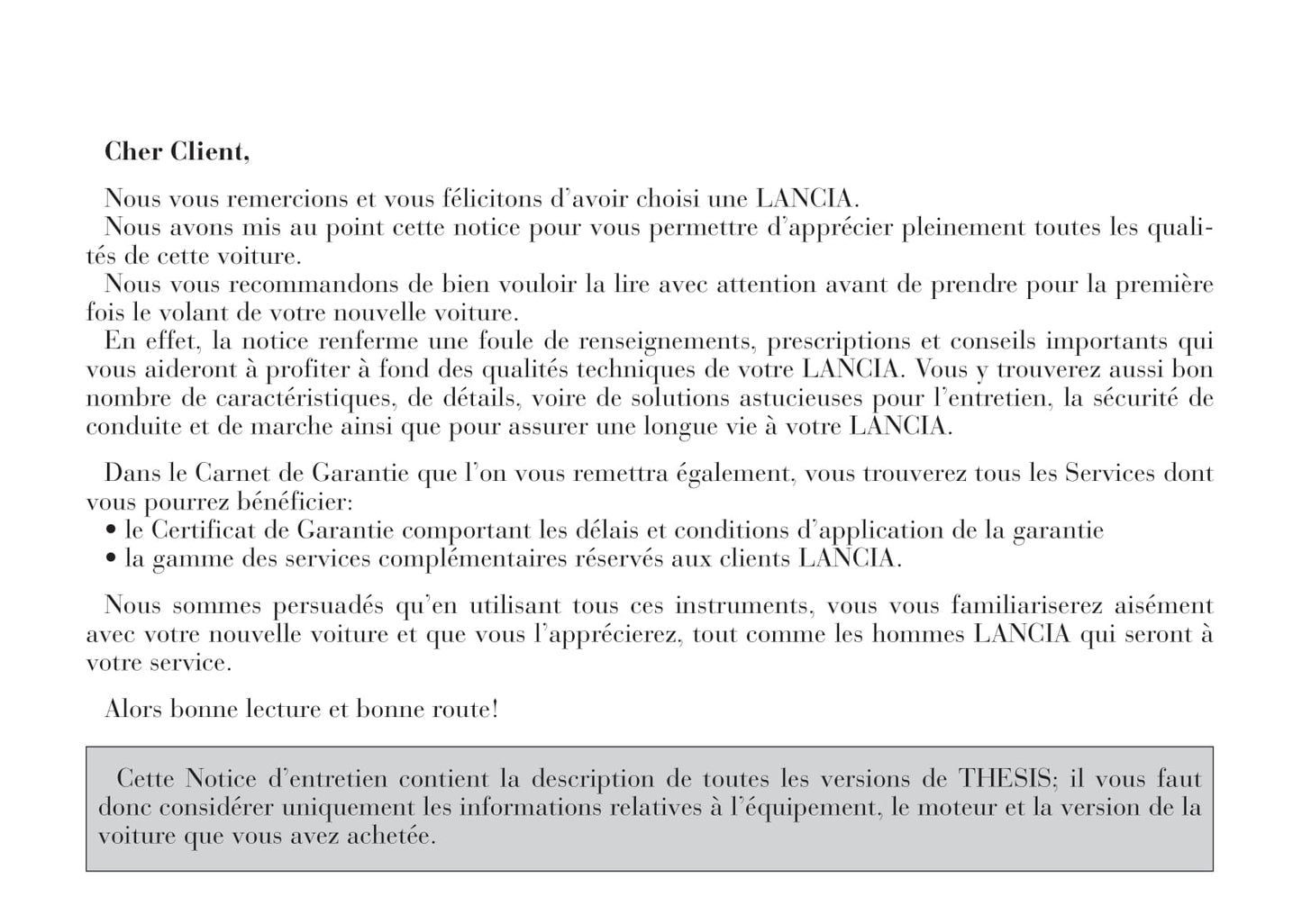 2002-2008 Lancia Thesis Gebruikershandleiding | Frans