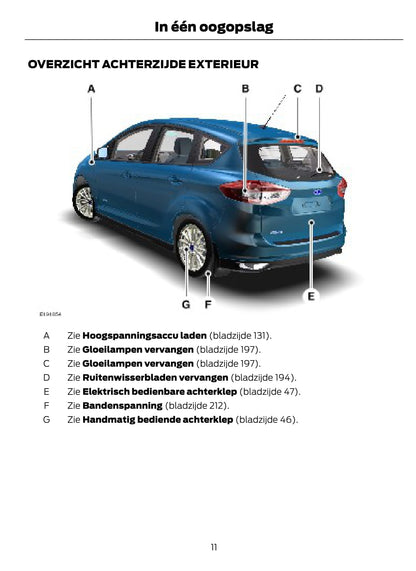 2014-2015 Ford C-Max Energi Bedienungsanleitung | Niederländisch