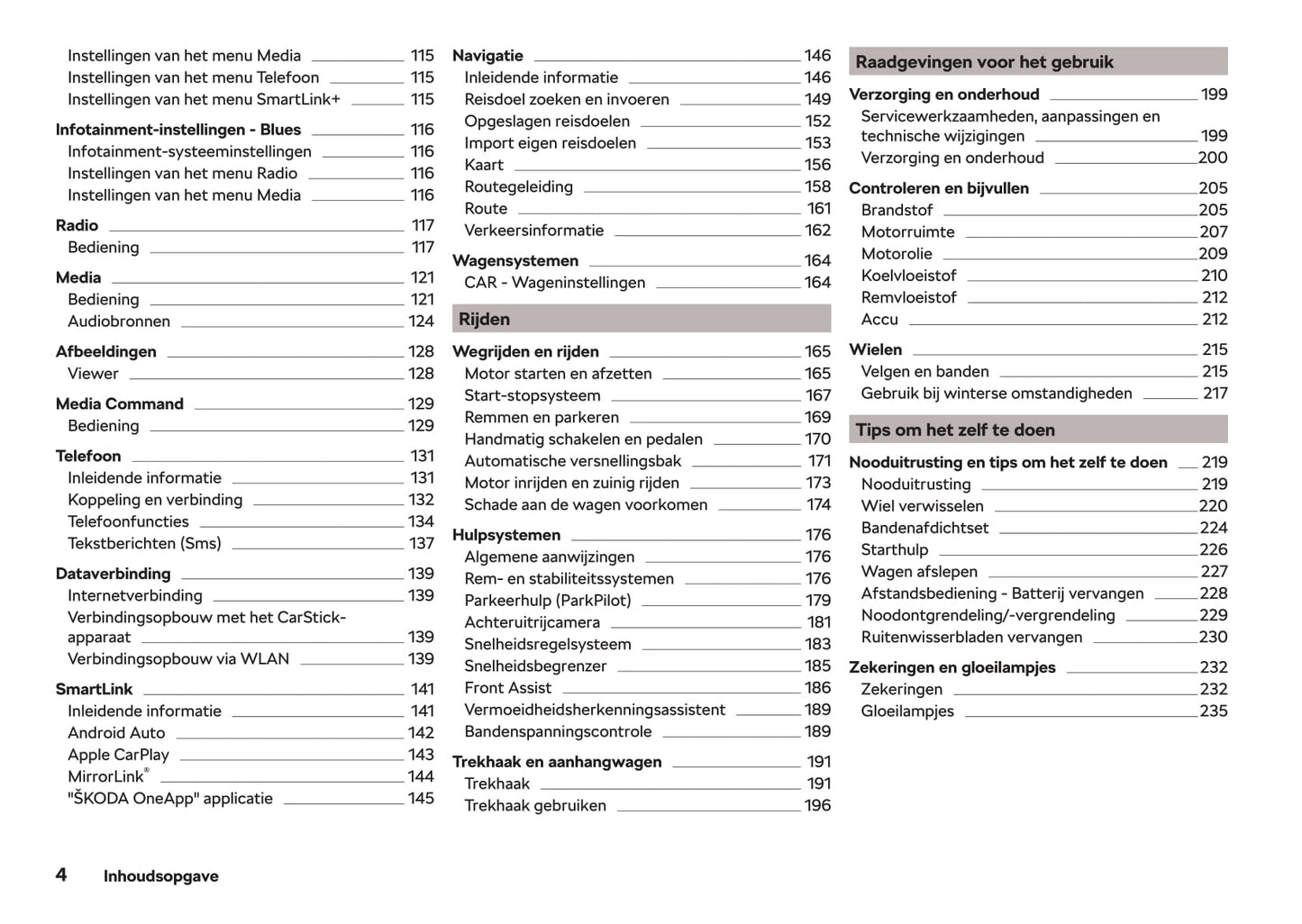 2018-2019 Skoda Rapid Spaceback Owner's Manual | Dutch