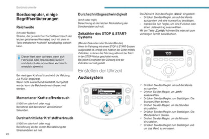 2018-2022 Peugeot 108 Owner's Manual | German