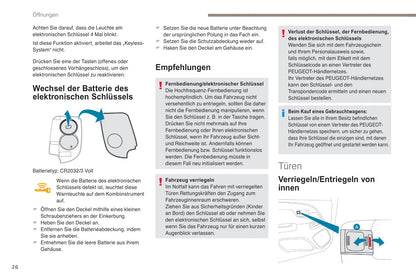 2018-2022 Peugeot 108 Owner's Manual | German