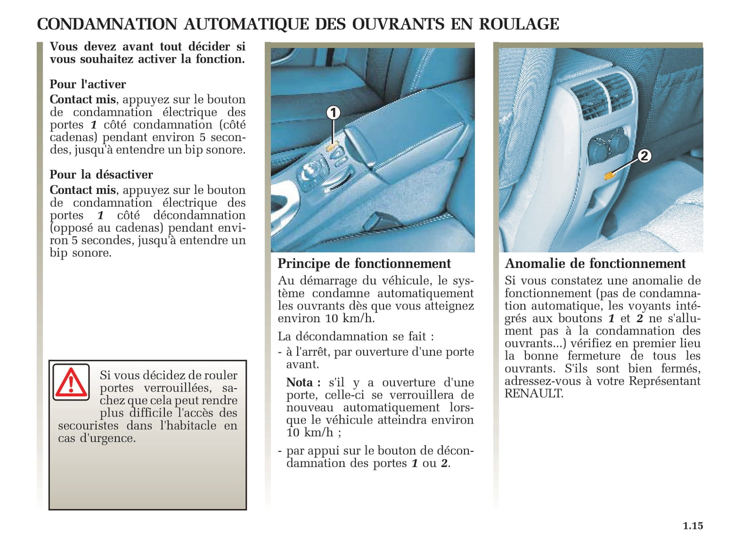 2005-2006 Renault Vel Satis Owner's Manual | French